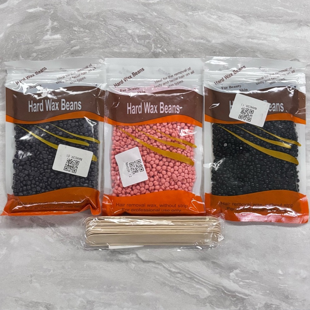 Hard Wax Beans Beads Depilatory Wax Hair Removal For Wax Warmer Heater Lot Of 3